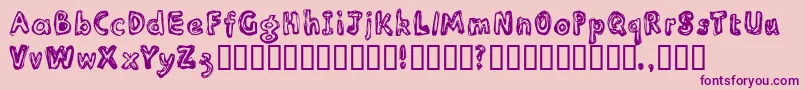Inlinesr Font – Purple Fonts on Pink Background