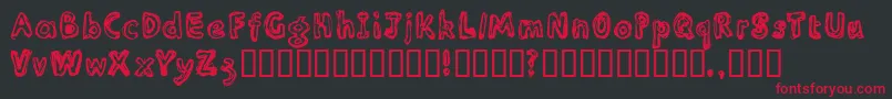 Inlinesr Font – Red Fonts on Black Background