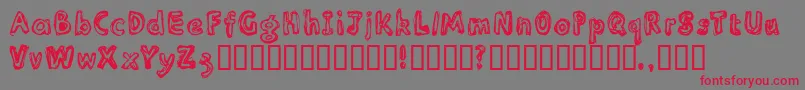 フォントInlinesr – 赤い文字の灰色の背景