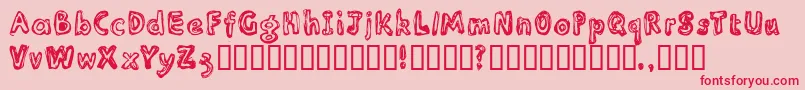 Inlinesr Font – Red Fonts on Pink Background