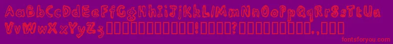 Inlinesr Font – Red Fonts on Purple Background