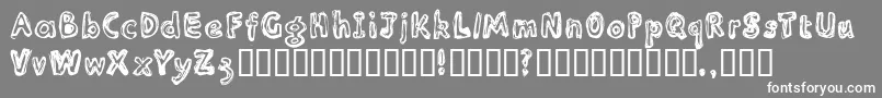 Inlinesr Font – White Fonts on Gray Background