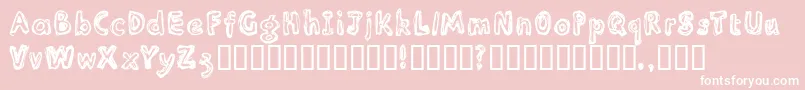 Inlinesr Font – White Fonts on Pink Background