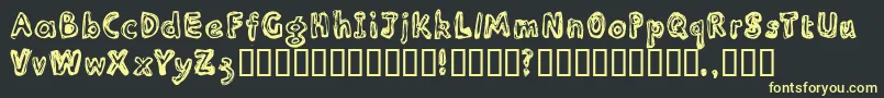 Inlinesr Font – Yellow Fonts on Black Background