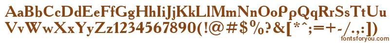 Шрифт Academy7 – коричневые шрифты на белом фоне