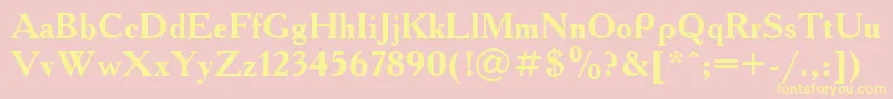 fuente Academy7 – Fuentes Amarillas Sobre Fondo Rosa