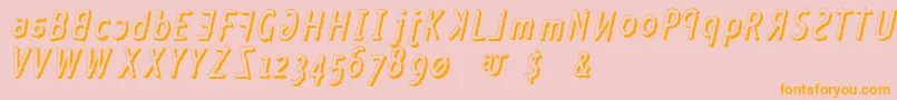 Crazy ffy Font – Orange Fonts on Pink Background