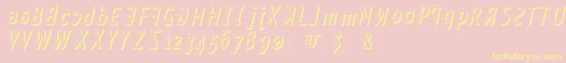 Crazy ffy Font – Yellow Fonts on Pink Background