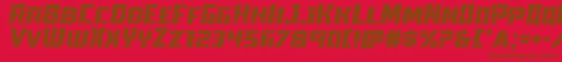 Towerruinsexpandital Font – Brown Fonts on Red Background
