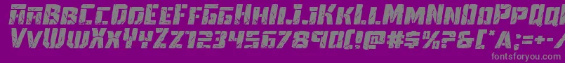 Towerruinsexpandital Font – Gray Fonts on Purple Background