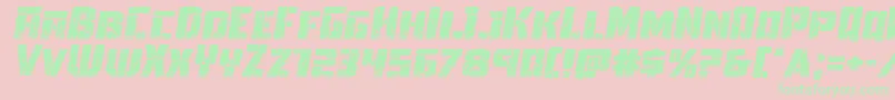 Towerruinsexpandital Font – Green Fonts on Pink Background