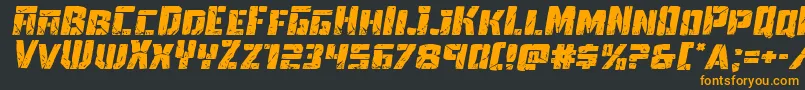 Towerruinsexpandital Font – Orange Fonts on Black Background