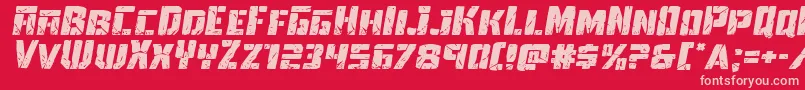 Towerruinsexpandital Font – Pink Fonts on Red Background