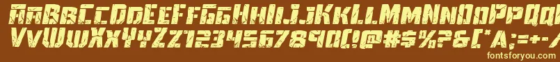 Towerruinsexpandital Font – Yellow Fonts on Brown Background