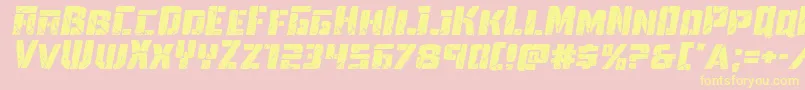 Towerruinsexpandital Font – Yellow Fonts on Pink Background