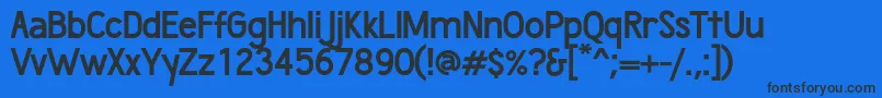 WumbologyBold Font – Black Fonts on Blue Background