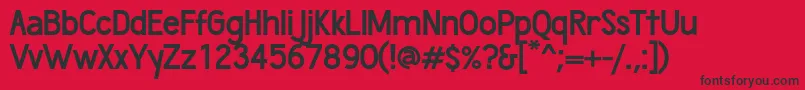 WumbologyBold Font – Black Fonts on Red Background