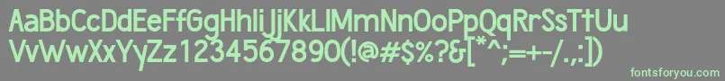 WumbologyBold-Schriftart – Grüne Schriften auf grauem Hintergrund