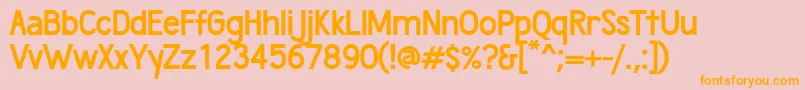 WumbologyBold Font – Orange Fonts on Pink Background