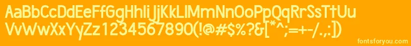More about WumbologyBold Font WumbologyBold Font – Yellow Fonts on Orange Background