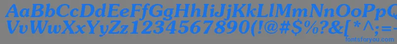 SouvenircBolditalic Font – Blue Fonts on Gray Background