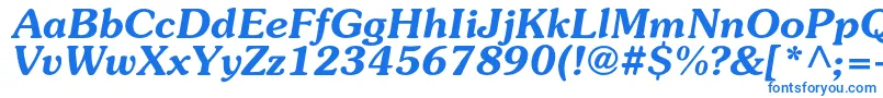 SouvenircBolditalic Font – Blue Fonts on White Background