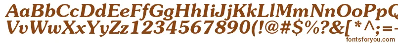 Шрифт SouvenircBolditalic – коричневые шрифты на белом фоне