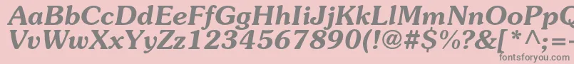 SouvenircBolditalic Font – Gray Fonts on Pink Background