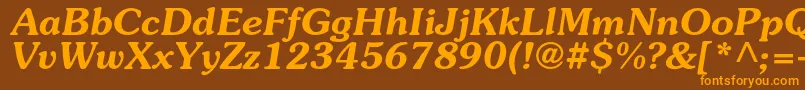 SouvenircBolditalic Font – Orange Fonts on Brown Background