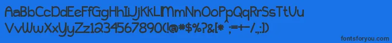 BmdPeytonJenniferBold Font – Black Fonts on Blue Background