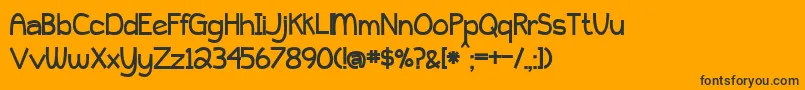 BmdPeytonJenniferBold Font – Black Fonts on Orange Background