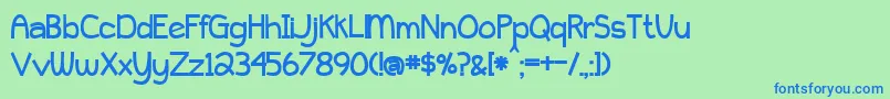 BmdPeytonJenniferBold Font – Blue Fonts on Green Background