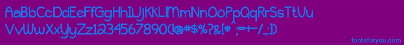 Шрифт BmdPeytonJenniferBold – синие шрифты на фиолетовом фоне