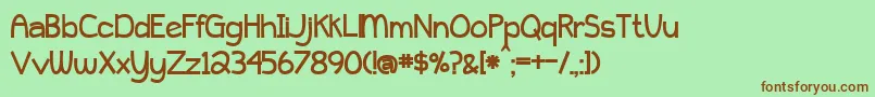 BmdPeytonJenniferBold Font – Brown Fonts on Green Background