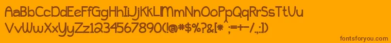BmdPeytonJenniferBold Font – Brown Fonts on Orange Background