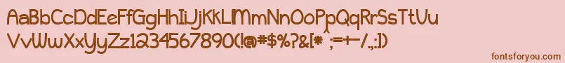 BmdPeytonJenniferBold Font – Brown Fonts on Pink Background