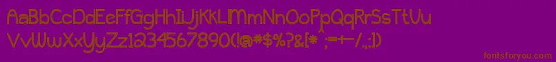 BmdPeytonJenniferBold Font – Brown Fonts on Purple Background