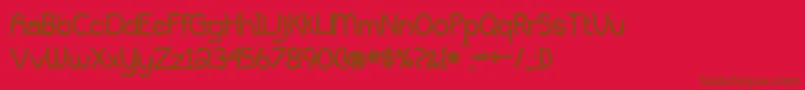 Шрифт BmdPeytonJenniferBold – коричневые шрифты на красном фоне