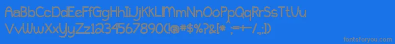 BmdPeytonJenniferBold-Schriftart – Graue Schriften auf blauem Hintergrund