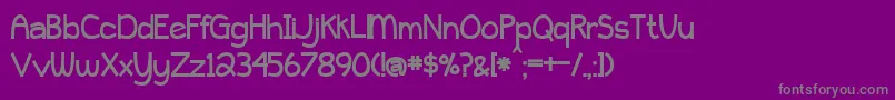 BmdPeytonJenniferBold Font – Gray Fonts on Purple Background