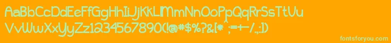 BmdPeytonJenniferBold Font – Green Fonts on Orange Background