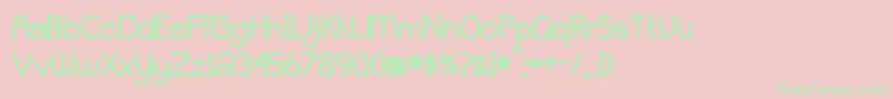 BmdPeytonJenniferBold Font – Green Fonts on Pink Background