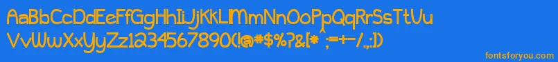 BmdPeytonJenniferBold Font – Orange Fonts on Blue Background