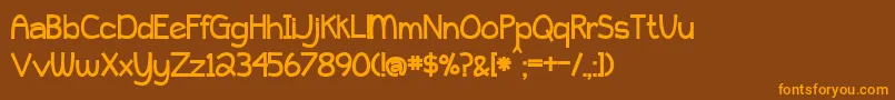 BmdPeytonJenniferBold Font – Orange Fonts on Brown Background