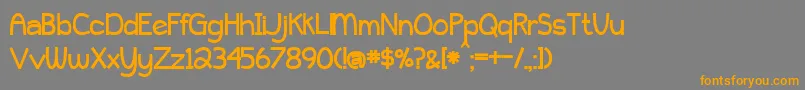 BmdPeytonJenniferBold Font – Orange Fonts on Gray Background