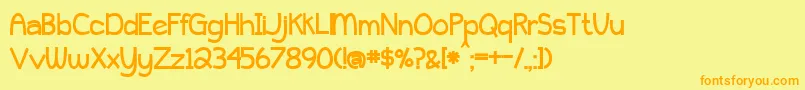 BmdPeytonJenniferBold Font – Orange Fonts on Yellow Background