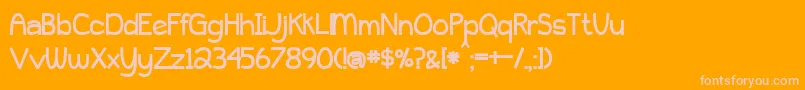 BmdPeytonJenniferBold Font – Pink Fonts on Orange Background