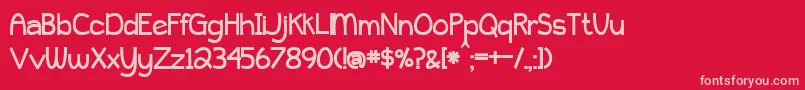BmdPeytonJenniferBold Font – Pink Fonts on Red Background