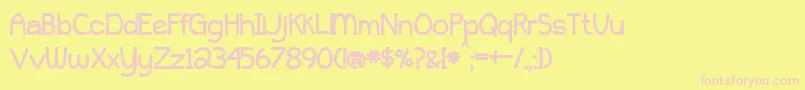 BmdPeytonJenniferBold Font – Pink Fonts on Yellow Background