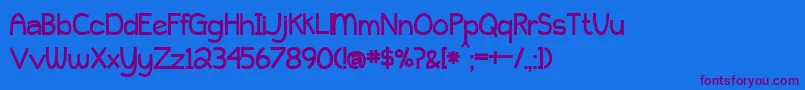 BmdPeytonJenniferBold Font – Purple Fonts on Blue Background